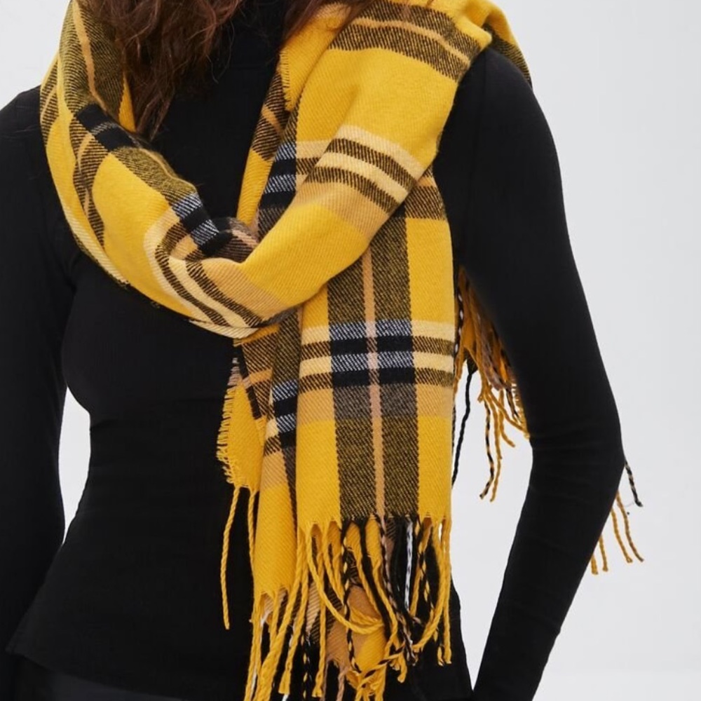 FOREVER 21 Yellow and Black Scarf